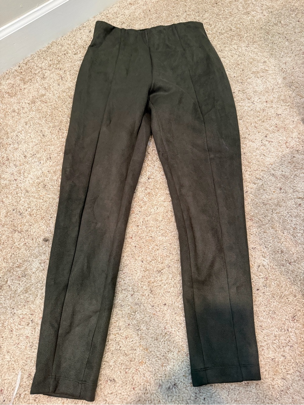Loft Green Suede Leggings